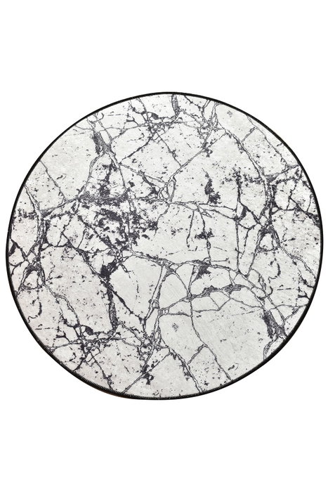Mijölnir Alfombrilla de baño Marble 100 cm - Blanco